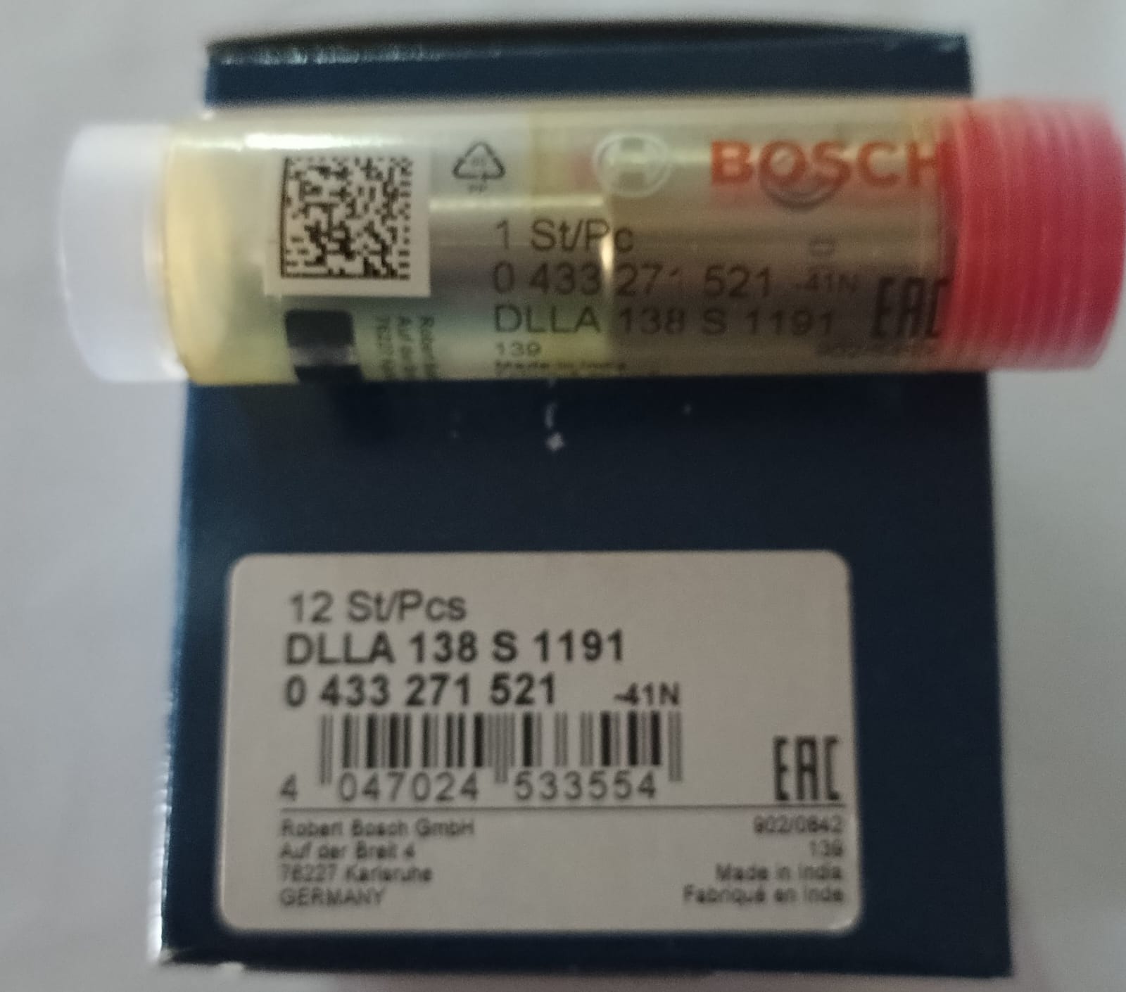 GENUINE BOSCH - 0433271521 (DLLA 138 S 1191)- HOLE TYPE NOZZLE