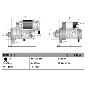 DENSO - DSN1411 - Starter